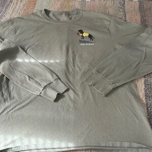 Dog Is Good Graphic Long Sleeve Shirt, cotton, L
“Never Hike Alone”